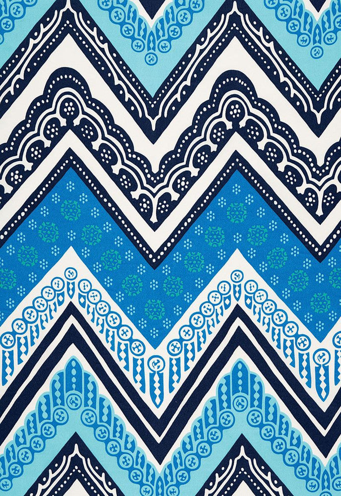Tangier Frame Print Ocean 174740 by Schumacher Fabric Trina-Turk 100% Acrylic - Horizontal: 13.5 and Vertical: 36 54 - Fabric Carolina -