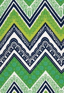 Tangier Frame Print Sea Grass 174741 by Schumacher Fabric