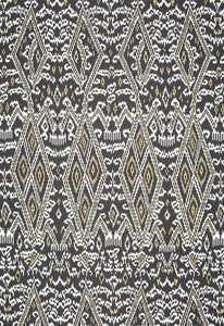 Maya Ikat Print Ash 174750 by Schumacher Fabric