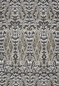 Maya Ikat Print Ash 174750 by Schumacher Fabric