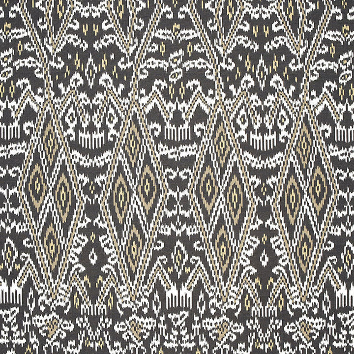 Maya Ikat Print Ash 174750 by Schumacher Designer Fabric AU NATUREL See Sample ITALY . </p><p>Repeat: Horizontal: 13 1/4" (34CM) and Vertical: 34 3/4" (88CM) 53" WIDE (135CM) - Swanky Fabrics -