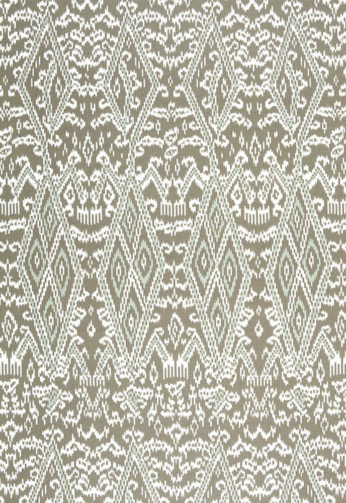 Maya Ikat Print Greige 174751 by Schumacher Fabric Au-Naturel 100% Cotton - Horizontal: 13.25 and Vertical: 34.75 53 - Fabric Carolina -