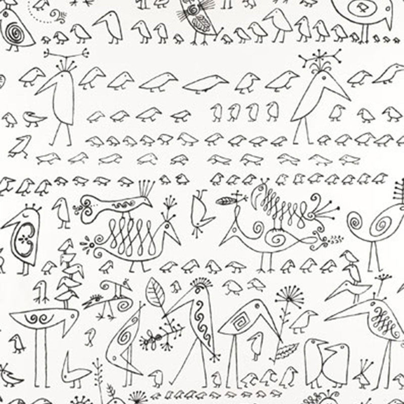 Aviary Black On White 174770 by Schumacher Fabric MODERN PRINTS See Sample UNITED KINGDOM . </p><p>Repeat: Horizontal: 27" (69CM) and Vertical: 36 3/4" (93CM) 54" WIDE (137CM) - Fabric Carolina -