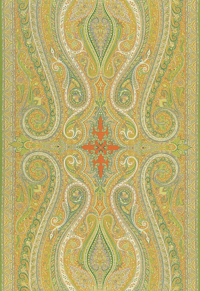 Pasha Paisley Bittersweet 174800 by Schumacher Fabric Martyn-Lawrence-Bullard 100% Wool - Horizontal: 52.5 and Vertical: 96 52.5 - Fabric Carolina -
