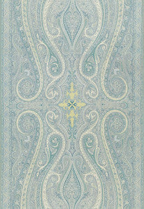 Pasha Paisley Sky 174802 by Schumacher Fabric