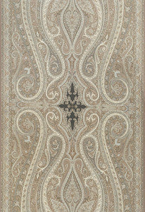 Pasha Paisley Stone 174803 by Schumacher Fabric