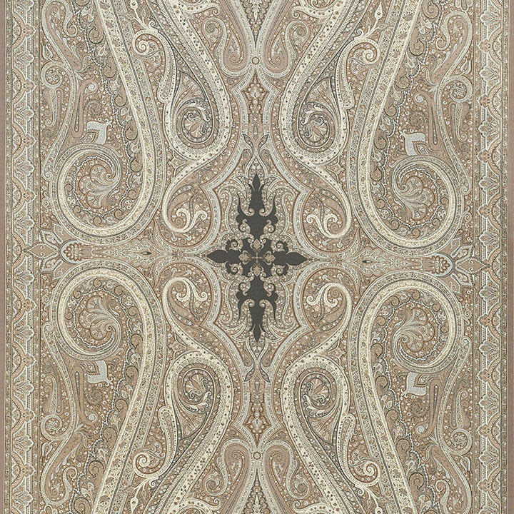 Pasha Paisley Stone 174803 by Schumacher Designer Fabric MARTYN LAWRENCE BULLARD See Sample UNITED KINGDOM HEAVY DUTY </p><p>Repeat: Horizontal: 52 1/2" (133CM) and Vertical: 96" (244CM) 52 1/2" WIDE (133CM) - Swanky Fabrics -