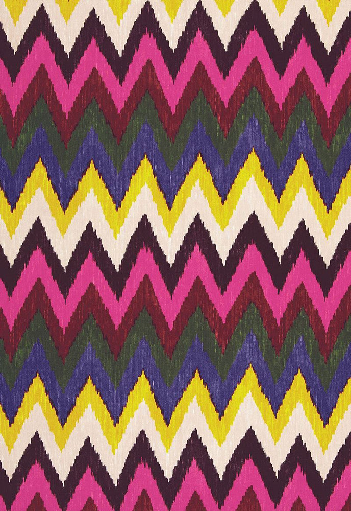 Adras Ikat Print Jewel 174820 by Schumacher Fabric Martyn-Lawrence-Bullard 100% Cotton - Horizontal: 27 and Vertical: 18.5 54 - Fabric Carolina -