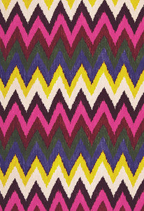 Adras Ikat Print Jewel 174820 by Schumacher Fabric