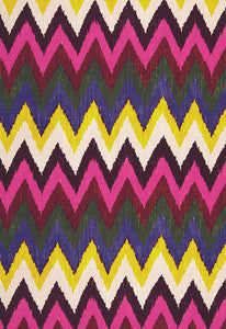 Adras Ikat Print Jewel 174820 by Schumacher Fabric