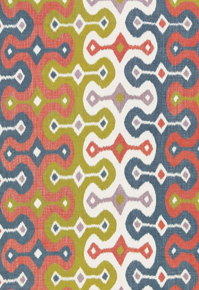 Darya Ikat Caravan 174830 by Schumacher Designer Fabric Martyn-Lawrence-Bullard 55% Cotton, 45% Linen Wyzenbeek 20,000 Horizontal: 26.5 and Vertical: 15.25 53 - Swanky Fabrics -