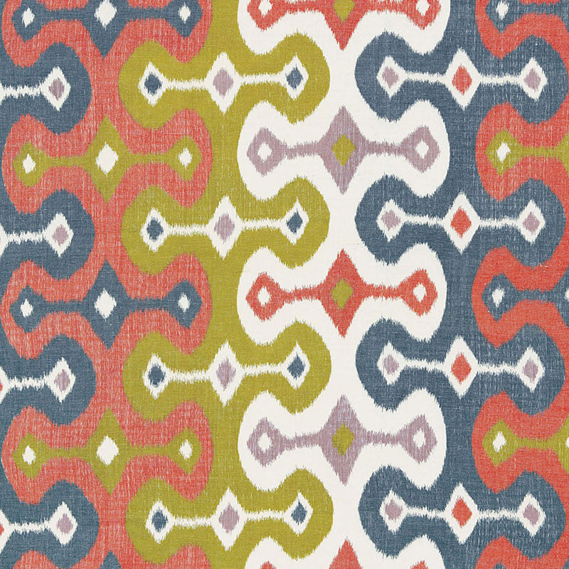 Darya Ikat Caravan 174830 by Schumacher Designer Fabric MARTYN LAWRENCE BULLARD See Sample INDIA LIGHT DUTY </p><p>Repeat: Horizontal: 26 1/2" (67CM) and Vertical: 15 1/4" (39CM) 53" WIDE (135CM) - Swanky Fabrics -