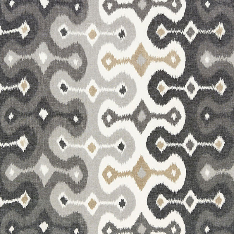 Darya Ikat Stone 174833 by Schumacher Fabric OTTOMAN CHIC COTTON 55% LINEN 45% INDIA WYZENBEEK 20,000 </p><p>Repeat: Horizontal: 26 1/2" (67CM) and Vertical: 15 1/4" (39CM) 53 - Fabric Carolina -