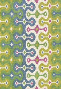 Darya Ikat Jewel 174834 by Schumacher Fabric
