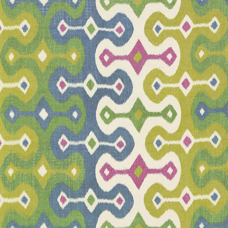 Darya Ikat Jewel 174834 by Schumacher Fabric Schumacher Fabric Darya Ikat Jewel 174834Fabric COTTON 55% INDIA </p><p>Repeat: H: HORZ. 26 1/2" (67CM), V: VERT. 15 1/4" (39CM) 53 - Fabric Carolina -