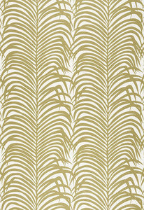 Zebra Palm Khaki 174870 by Schumacher Fabric