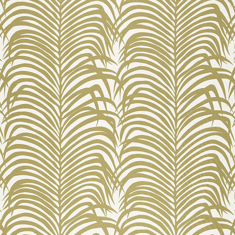 Zebra Palm Khaki 174870 by Schumacher Fabric GOOD VIBRATIONS LINEN 55% COTTON 45% ITALY </p><p>Repeat: Horizontal: 27" (69CM) and Vertical: 35" (89CM) 54 - Fabric Carolina -