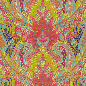 Cambay Paisley Print Parrot 174881 by Schumacher Fabric