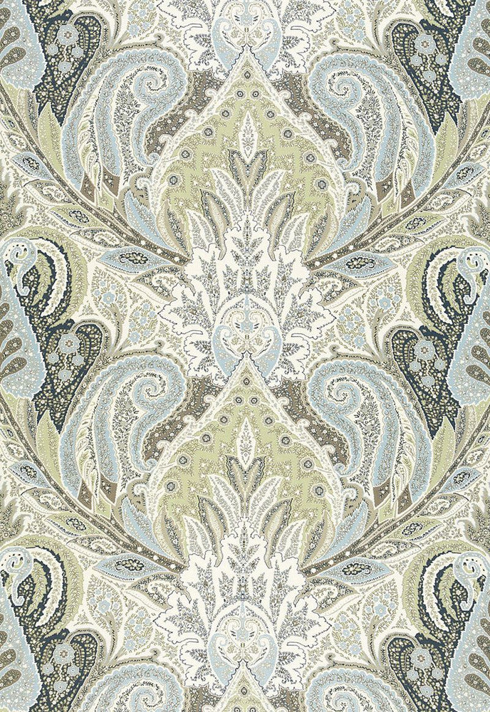 Cambay Paisley Print Oyster 174882 by Schumacher Fabric COLLECTION-NAME-TBA-174880 100% Linen - Horizontal: 54.5 and Vertical: 33.75 54.5 - Fabric Carolina -