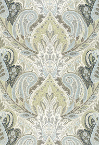Cambay Paisley Print Oyster 174882 by Schumacher Fabric