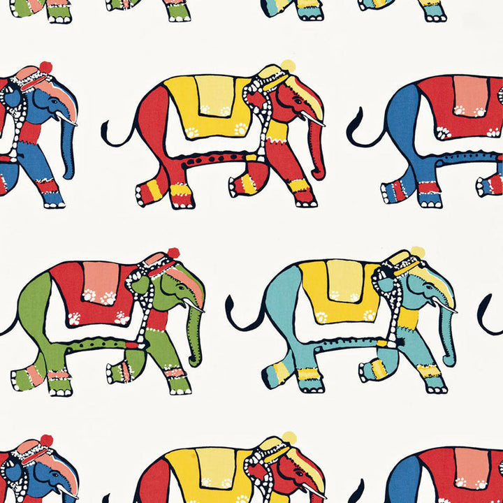Parade Multi 174890 by Schumacher Designer Fabric LULU DK | CHILD See Sample UNITED KINGDOM MEDIUM DUTY </p><p>Repeat: Horizontal: 26" (66CM) and Vertical: 20" (51CM) 52" WIDE (132CM) - Swanky Fabrics -