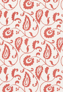 Malacca Ikat Vine Watermelon 175010 by Schumacher Fabric