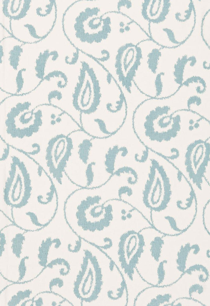 Malacca Ikat Vine Lake 175012 by Schumacher Fabric COLLECTION-NAME-TBA-175010 100% Linen - Horizontal: 9 and Vertical: 24 54 - Fabric Carolina -