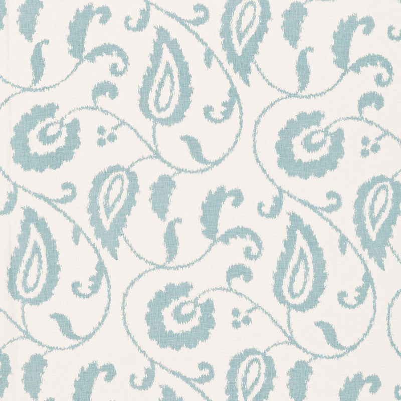 Malacca Ikat Vine Lake 175012 by Schumacher Designer Fabric CLASSIC PRINTS S12 See Sample INDIA NOT APPLICABLE </p><p>Repeat: Horizontal: 9" (23CM) and Vertical: 24" (61CM) 54" WIDE (137CM) - Swanky Fabrics -