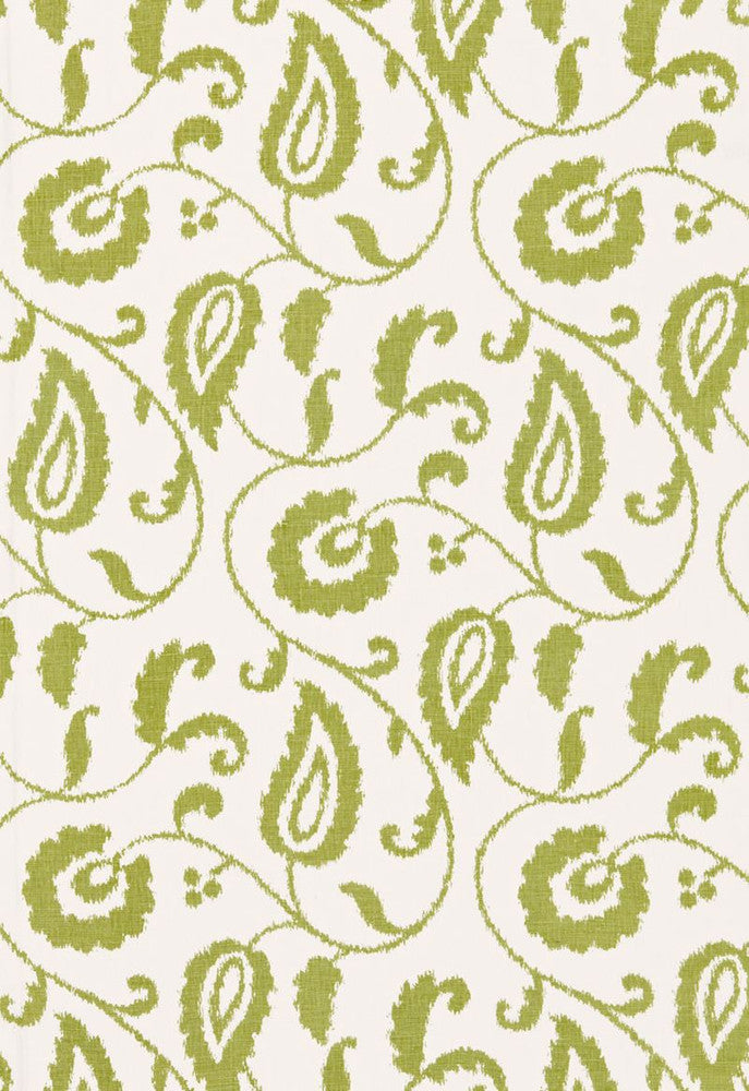 Malacca Ikat Vine Willow 175013 by Schumacher Fabric COLLECTION-NAME-TBA-175010 100% Linen - Horizontal: 9 and Vertical: 24 54 - Fabric Carolina -