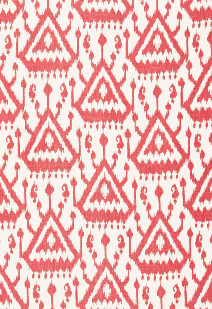 Vientiane Ikat Coral 175020 by Schumacher Fabric Print-Happy 100% Linen - Horizontal: 6.75 and Vertical: 12.625 54 - Fabric Carolina -