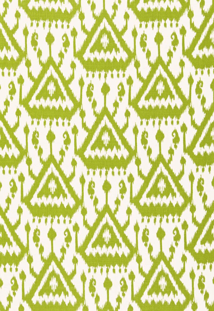 Vientiane Ikat Palm 175023 by Schumacher Fabric Print-Happy 100% Linen - Horizontal: 6.75 and Vertical: 12.625 54 - Fabric Carolina -