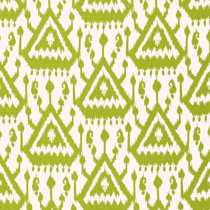 Vientiane Ikat Palm 175023 by Schumacher Designer Fabric PRINT HAPPY LINEN 100% UNITED KINGDOM </p><p>Repeat: Horizontal: 6 3/4" (17CM) and Vertical: 12 5/8" (32CM) 54 - Swanky Fabrics -