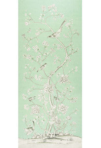 Chinois Palais Aquamarine 175043 by Schumacher Fabric