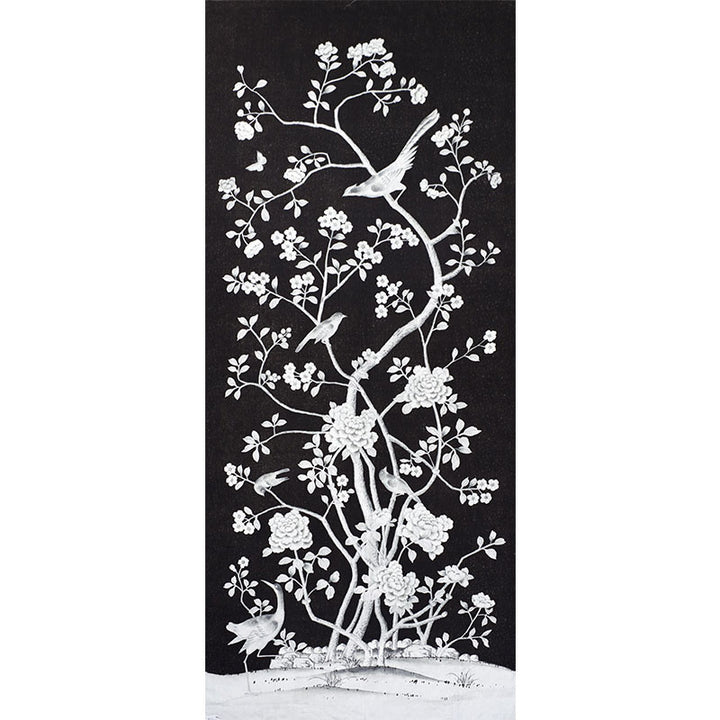 Chinois Palais Noir 175047 by Schumacher Fabric Mary-McDonald 100% Linen - Horizontal: 54 and Vertical: 131.5 54 - Fabric Carolina -