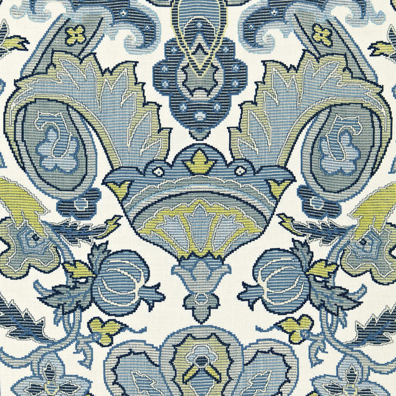 Mataura Linen Print Aegean 175080 by Schumacher Fabric CLASSIC PRINTS S12 See Sample FRANCE MEDIUM DUTY </p><p>Repeat: Horizontal: 26 3/4" (68CM) and Vertical: 35 7/8" (91CM) 53 1/2" WIDE (136CM) - Fabric Carolina -