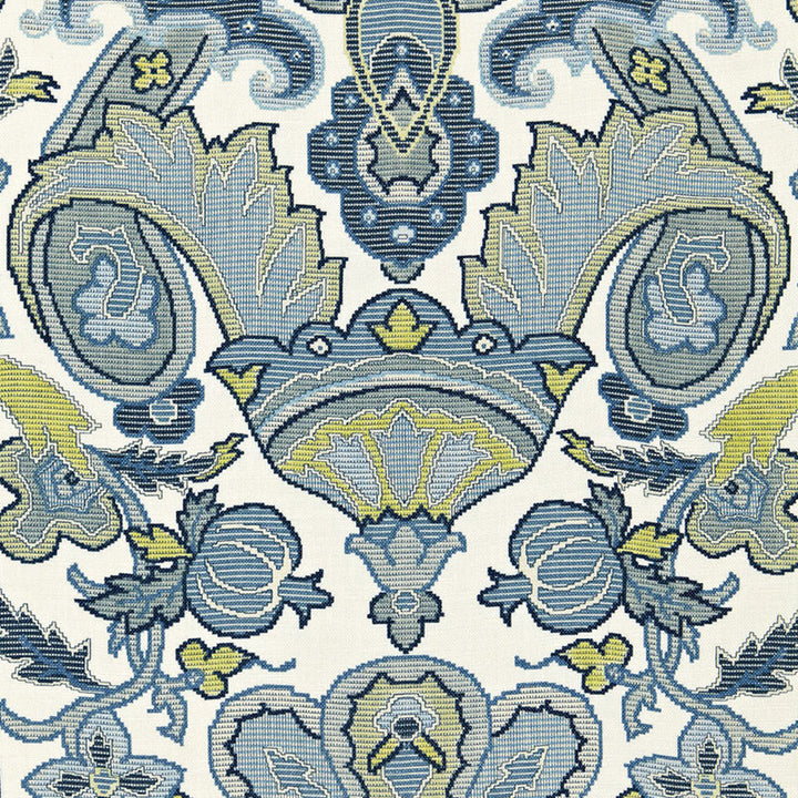 Mataura Linen Print Aegean 175080 by Schumacher Fabric CLASSIC PRINTS S12 LINEN 100% FRANCE </p><p>Repeat: Horizontal: 26 3/4" (68CM) and Vertical: 35 7/8" (91CM) 53.5 - Fabric Carolina -