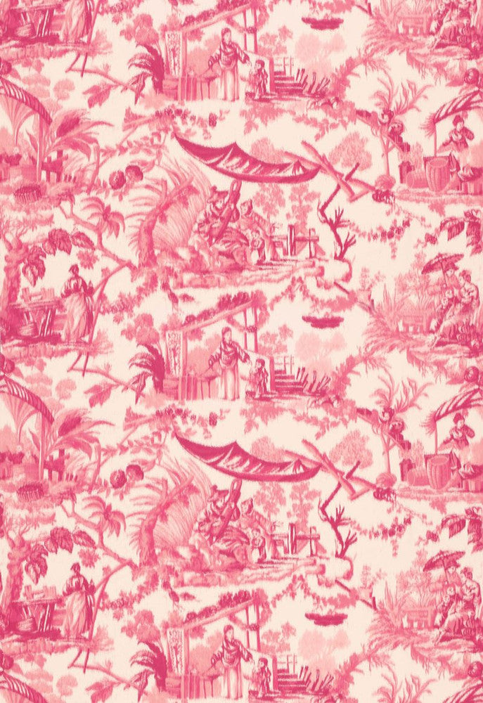 Pavillon Chinois Peony 175100 by Schumacher Fabric Classic-Prints 100% Cotton - Horizontal: 54.75 and Vertical: 34 54.625 - Fabric Carolina -