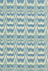 Kamalia Ikat Print Aegean 175120 by Schumacher Fabric
