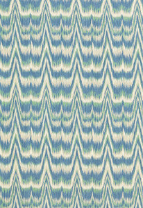 Kamalia Ikat Print Aegean 175120 by Schumacher Fabric