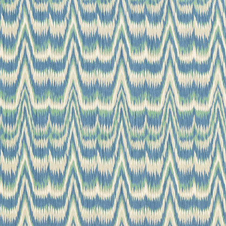 Kamalia Ikat Print Aegean 175120 by Schumacher Fabric PRINTS F12 COTTON 100% ITALY </p><p>Repeat: Horizontal: 6 5/8" (17CM) and Vertical: 18 7/8" (48CM) 53 - Fabric Carolina -