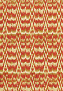 Kamalia Ikat Print Cinnabar 175121 by Schumacher Fabric
