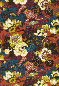 Shanghai Peacock Cinnabar 175132 by Schumacher Fabric