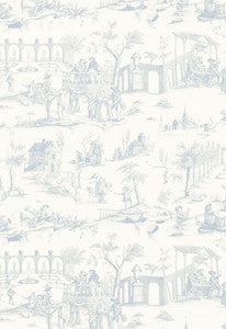 Siena Toile Delft 175170 by Schumacher Fabric
