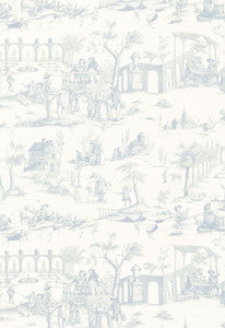 Siena Toile Delft 175170 by Schumacher Fabric