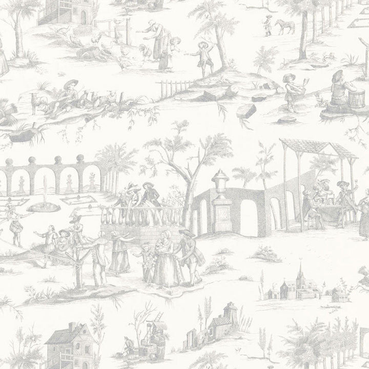 Siena Toile Pewter 175171 by Schumacher Designer Fabric PALAZZO LINEN 100% ITALY </p><p>Repeat: Horizontal: 26 1/4" (67CM) and Vertical: 24 1/2" (62CM) 52.5 - Swanky Fabrics -