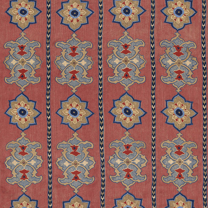 Temara Embroidered Print Pomegranate 175180 by Schumacher Fabric PRINTS F12 LINEN 48% JUTE 29% INDIA MARTINDALE 29,000 </p><p>Repeat: Horizontal: 13" (33CM) and Vertical: 25" (64CM) 52 - Fabric Carolina -