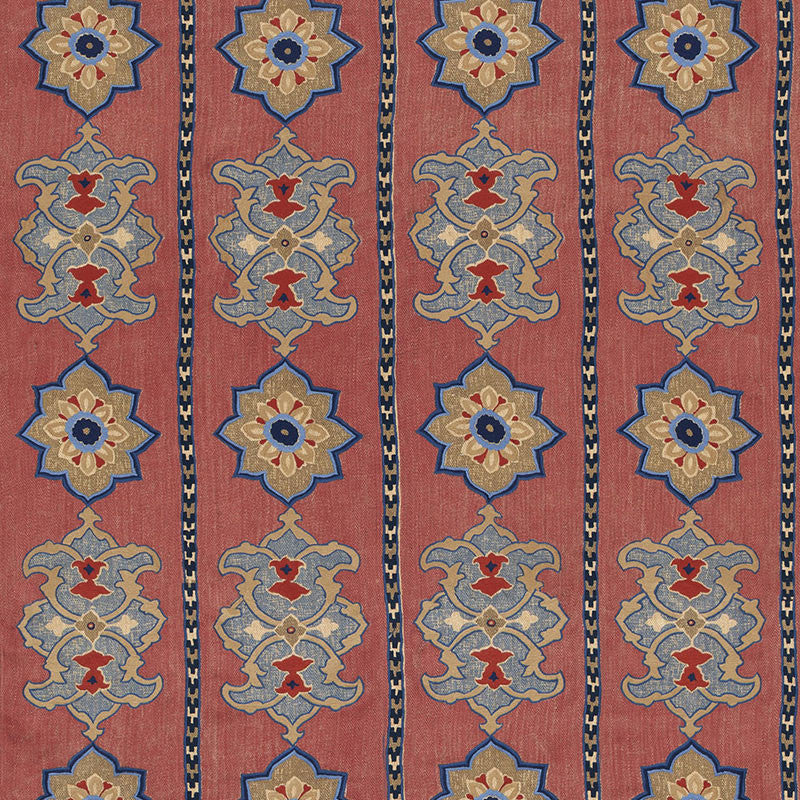 Temara Embroidered Print Pomegranate 175180 by Schumacher Fabric Schumacher Fabric Temara Embroidered Print Pomegranate 175180Fabric LINEN 48% INDIA </p><p>Repeat: H: HORZ. 13" (33CM) , V: VERT. 25" (64CM) 52 - Fabric Carolina -