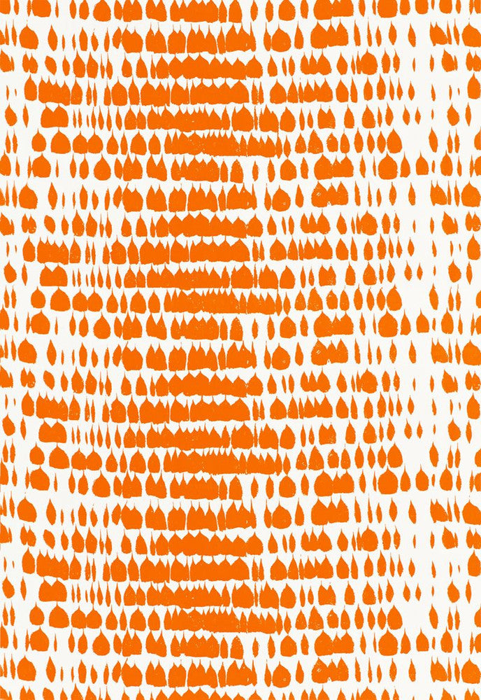 Queen Of Spain Carrot 175202 by Schumacher Fabric Exuberant-Prints 100% Cotton - Horizontal: 48 and Vertical: 35 48 - Fabric Carolina -