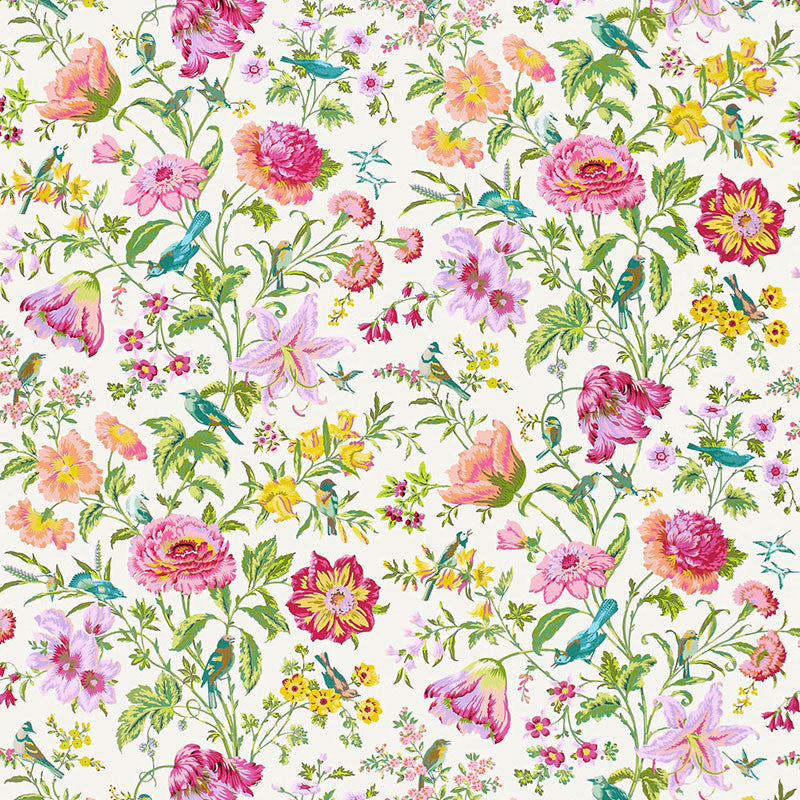 Avondale Floral Meadow 175220 by Schumacher Designer Fabric GOOD VIBRATIONS COTTON 100% UNITED KINGDOM </p><p>Repeat: Horizontal: 27" (69CM) and Vertical: 52" (132CM) 54 - Swanky Fabrics -