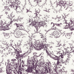Le Couronnement De La Rosiere Violet 175272 by Schumacher Fabric